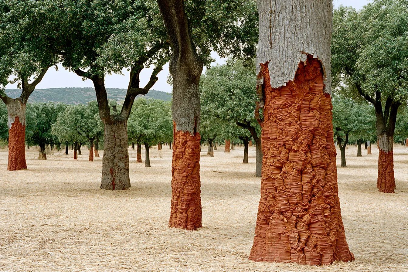 The montado. Trees far enough apart that a cart passes between them, and grass enough beneath for stock.