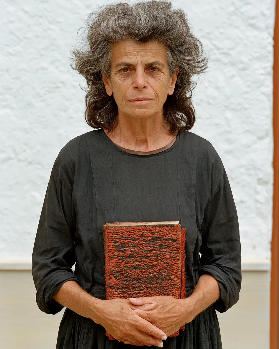 She holds the only written record of which trunk was cut in which year. The ledger is bound in cork.